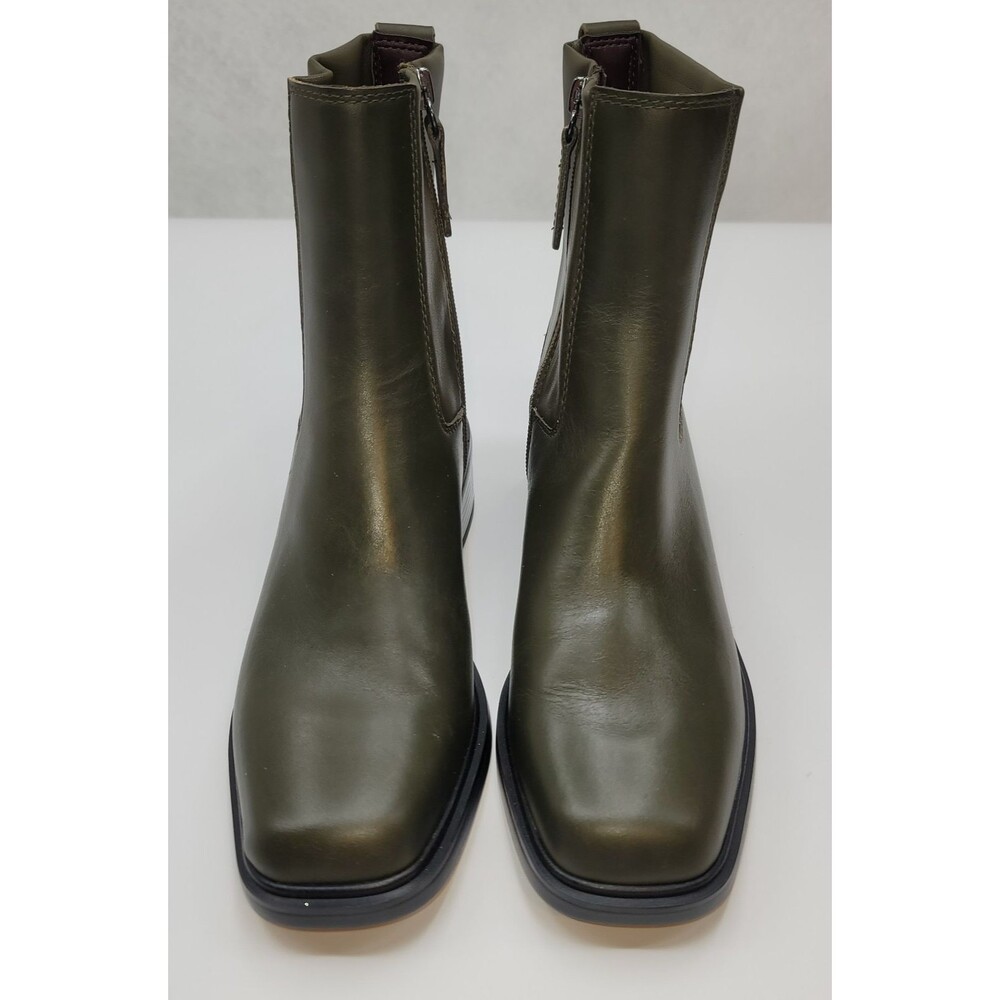 Franco Sarto Women's L-Gracelyn Olive Green Leather Ankle Booties Size 8.5M NWOB